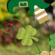 Glitzhome 31.5"H St. Patrick's Day Wooden Leprechaun Belt Yard Stake or Wall Décor (Two Functions)