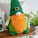 Glitzhome 25.5"H St. Patrick's Day Fabric Gnome Standing Decor