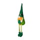 Glitzhome 28.25"H St. Patrick's Day Fabric Gnome Shelf Sitter with Dangling Legs