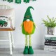 Glitzhome 40"H St. Patrick's Day Telescoped Fabric Gnome Standing Decor