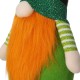 Glitzhome 40"H St. Patrick's Day Telescoped Fabric Gnome Standing Decor