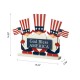 Glitzhome 15.25"L Wooden Patriotic/Americana Gnome Family Table Sign