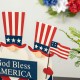 Glitzhome 15.25"L Wooden Patriotic/Americana Gnome Family Table Sign