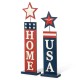 Glitzhome Set of 2 Wooden Patriotic/Americana Firecracker Table Sign