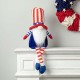 Glitzhome 24"H Fabric Patriotic/Americana Gnome Shelf Sitter with Dangling Legs