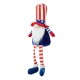 Glitzhome 24"H Fabric Patriotic/Americana Gnome Shelf Sitter with Dangling Legs