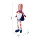 Glitzhome 24"H Fabric Patriotic/Americana Gnome Shelf Sitter with Dangling Legs