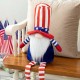 Glitzhome 24"H Fabric Patriotic/Americana Gnome Shelf Sitter with Dangling Legs