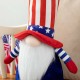 Glitzhome 24"H Fabric Patriotic/Americana Gnome Shelf Sitter with Dangling Legs