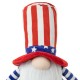 Glitzhome 24"H Fabric Patriotic/Americana Gnome Shelf Sitter with Dangling Legs