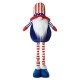 Glitzhome Telescoped Fabric Patriotic/Americana Gnome Standing Décor