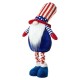 Glitzhome Telescoped Fabric Patriotic/Americana Gnome Standing Décor