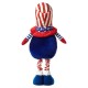 Glitzhome Telescoped Fabric Patriotic/Americana Gnome Standing Décor