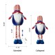 Glitzhome Telescoped Fabric Patriotic/Americana Gnome Standing Décor
