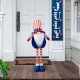 Glitzhome Telescoped Fabric Patriotic/Americana Gnome Standing Décor