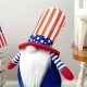 Glitzhome Telescoped Fabric Patriotic/Americana Gnome Standing Décor