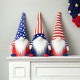 Glitzhome Set of 3 Fabric Patriotic/Americana Gnomes Table Décor