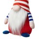 Glitzhome Set of 3 Fabric Patriotic/Americana Gnomes Table Décor