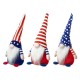 Glitzhome Set of 3 Fabric Patriotic/Americana Gnomes Table Décor