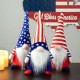 Glitzhome Set of 3 Fabric Patriotic/Americana Gnomes Table Décor