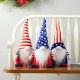 Glitzhome Set of 3 Fabric Patriotic/Americana Gnomes Table Décor