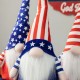 Glitzhome Set of 3 Fabric Patriotic/Americana Gnomes Table Décor