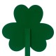 Glitzhome 15"H Set of 3 St. Patrick's Day Wooden Shamrocks Yard Stakes