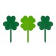 Glitzhome 15"H Set of 3 St. Patrick's Day Wooden Shamrocks Yard Stakes