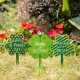 Glitzhome 15"H Set of 3 St. Patrick's Day Wooden Shamrocks Yard Stakes