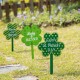 Glitzhome 15"H Set of 3 St. Patrick's Day Wooden Shamrocks Yard Stakes