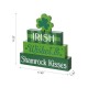 Glitzhome 11.5"H St. Patrick's Day Lighted Wooden Block Table Sign
