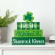 Glitzhome 11.5"H St. Patrick's Day Lighted Wooden Block Table Sign