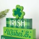 Glitzhome 11.5"H St. Patrick's Day Lighted Wooden Block Table Sign