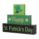 Glitzhome 9.5"L St. Patrick's Day Wooden Block Table Sign