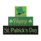 Glitzhome 9.5"L St. Patrick's Day Wooden Block Table Sign