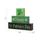 Glitzhome 9.5"L St. Patrick's Day Wooden Block Table Sign