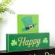 Glitzhome 9.5"L St. Patrick's Day Wooden Block Table Sign