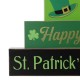 Glitzhome 9.5"L St. Patrick's Day Wooden Block Table Sign