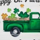 Glitzhome 24"L St. Patrick's Day Wooden Truck Wall Decor