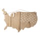 Glitzhome 32.25"L Wooden Patriotic America Map Wall Decor