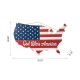 Glitzhome 32.25"L Wooden Patriotic America Map Wall Decor