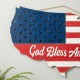 Glitzhome 32.25"L Wooden Patriotic America Map Wall Decor