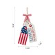 Glitzhome 19.5"H Wooden Patriotic/Americana Doorknob Hanging Decor