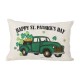Glitzhome 18"L Faux Burlap Happy St. Patrick's Day Truck Pillow