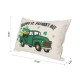 Glitzhome 18"L Faux Burlap Happy St. Patrick's Day Truck Pillow