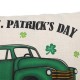 Glitzhome 18"L Faux Burlap Happy St. Patrick's Day Truck Pillow