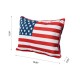 Glitzhome 18"L Faux Burlap Patriotic/Americana Flag Pillow