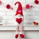 Glitzhome 28.25"H Fabric Valentine's Gnome Shelf Sitter with Dangling Legs