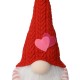 Glitzhome 28.25"H Fabric Valentine's Gnome Shelf Sitter with Dangling Legs