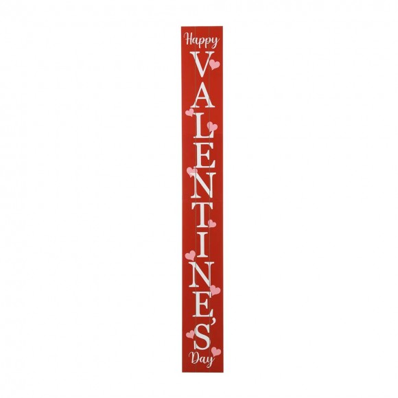 Glitzhome 60"H Wooden Happy Valentine's Day Porch Sign